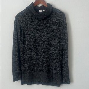 GAP Black and Gray Cowl Neck Sweater